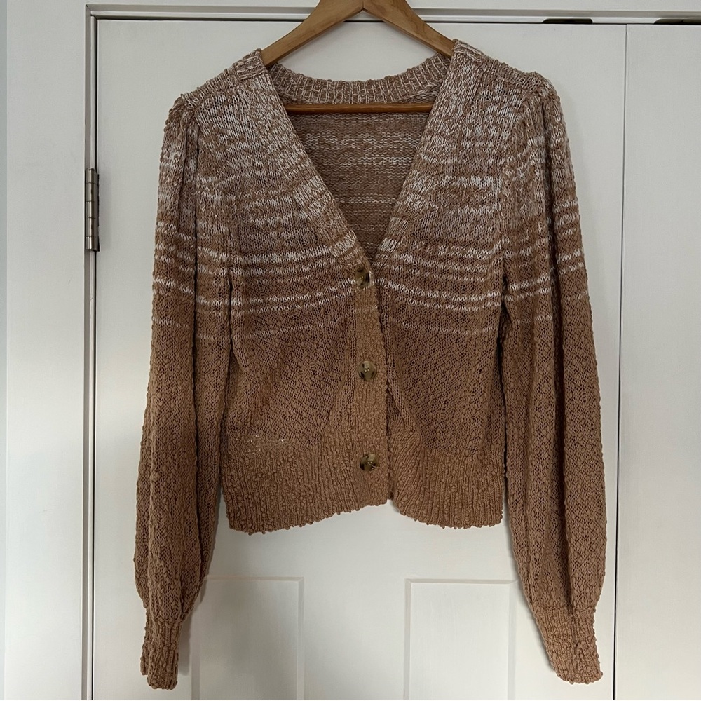 J. Crew marled button down sweater - wear two ways!